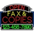thumbnail image 1 of Everything Neon L100-7141 Fax Copies Open with Phone Number Animated LED Sign 24'' Tall x 31'' Wide x 1'' Deep, 1 of 1