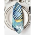 thumbnail image 2 of nqOlkjepod Coastal Ocean Cloth Napkins Set of 4 Reusable Dinner Napkins, Summer Abstract Stripe Ombre Fish Cocktail Napkin Washable Table Napkins for Wedding/Holiday Party/Baby Shower 20"x20", 2 of 8