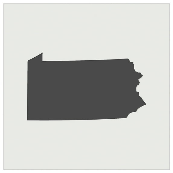 Pennsylvania State Silhouette DIY Cookie Wall Craft Stencil - 4.5 Inch