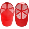 thumbnail image 4 of Falari Trucker Hat 2-Piece Set, 6 Panel, Cotton Mesh, Adjustable Size Baseball Cap - Red & Red, 4 of 7