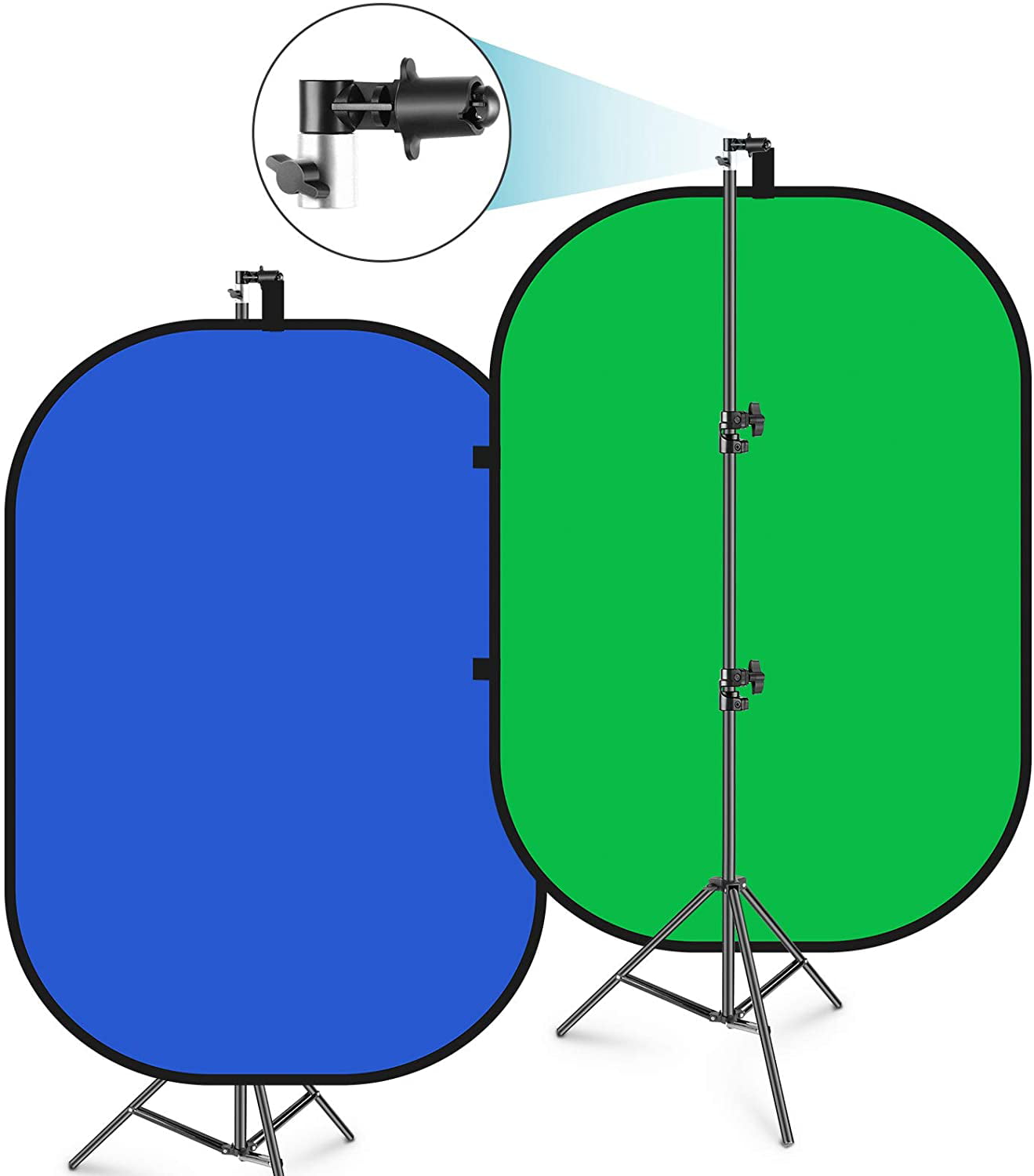 Photography Adjustable 10Ft Background Support Stand Blue Backdrop Chroma Key 