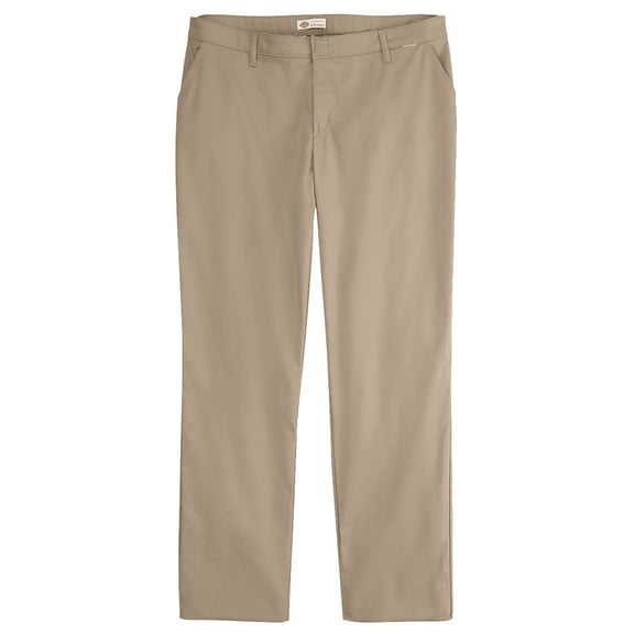 Women's Premium Relaxed Straight Flat Front Pants (Plus) Desert Sand 18W UU