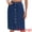 Deep Blue, variant on DARING DIVA Women's Denim Pockets Knee Length Jean Skirts Small Blue