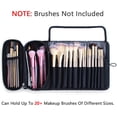 thumbnail image 2 of Portable Makeup Brush Organizer Makeup Brush Bag for Travel Can Hold 20+ Brushes Cosmetic Bag Makeup Brush Roll Up Case Pouch Holder for Woman(Only Bag), 2 of 7