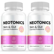 2 Pack Neotonics Skin & Gut - Official - Neotonics Advanced Formula Skincare Supplement Reviews Neo tonics Capsules Skin and Gut Health 120 Capsules