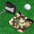 thumbnail image 5 of Haosy Brown Cream Roses Golf Mallet Putter Cover Strong Magnetic Leather Golf Club Headcover Closure, 5 of 7