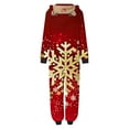 thumbnail image 6 of Odeerbi Christmas Onesie Pajamas for Family Holiday Sleep Jumpsuit Long Sleeve Family Christmas Pajamas Matching Sets Mom Printed Loungewear Jumpsuit Sleepwear Xmas PJs Set Red, 6 of 7