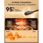 AOC Wireless Headset with AI Noise-Canceling Microphone, Bluetooth Headphones, for Home Office Remote Work Zoom, Black