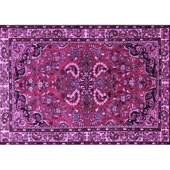 Ahgly Company Indoor Rectangle Persian Purple Traditional Area Rugs, 8' x 10'