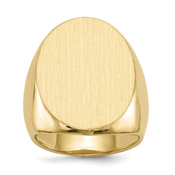 14K Yellow Gold Men's Signet Ring Size 10