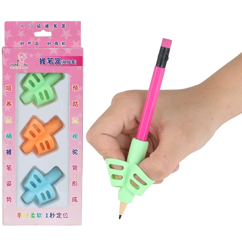 3Pcs/Pack Two-finger Grip Pencil Holder Learn Writing Tool Posture Corrector