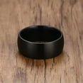 thumbnail image 6 of EOEMY 8mm Men'S Black Stainless Steel Band Matte Finished Wedding Party Ring Size 7-11, 6 of 7