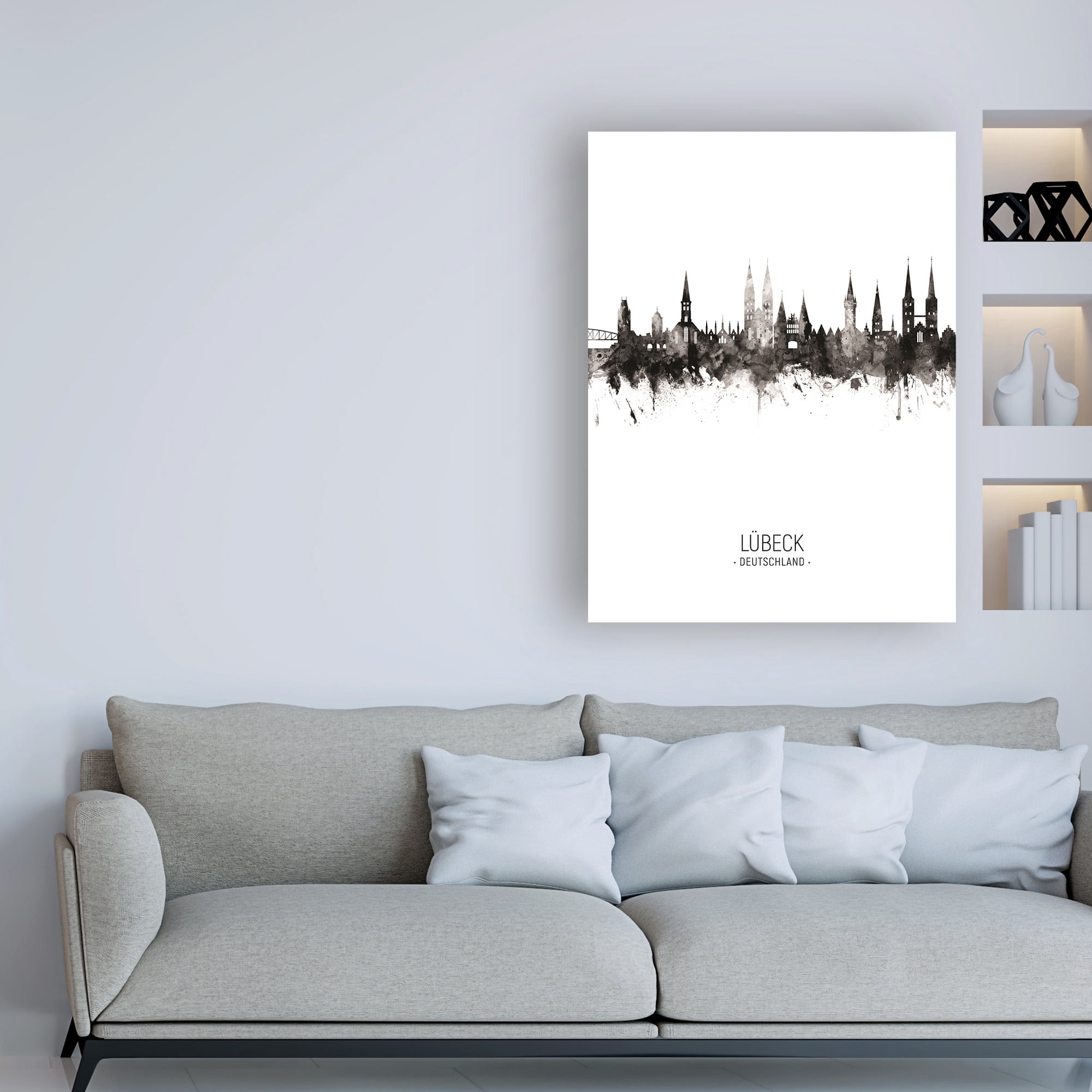 Trademark Fine Art 'L?beck Germany Skyline Portrait II' Canvas Art by Michael Tompsett