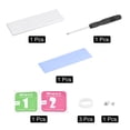 thumbnail image 3 of Uxcell Aluminum Heatsink Silver Tone 70x22x3mm with Tools and 1 x Pre-Cut Thermal Pad for SSD, 3 of 5