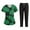 BB#-012 Green, variant on JULMCOMO Womens Scrubs Plus Size Scrub Joggers Petite V Neck Scrub Pants and Tops Nursing Scrubs Medical Scrub Sets Med Couture Scrubs L