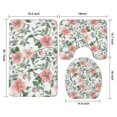 thumbnail image 3 of Pioneer Flower Floral Print Pattern Bathroom Rugs Sets 3 Piece,Toilet Cover Set,Absorbent Non Slip Bathroom Mats Sets with U-Shaped Contour Rug Toilet Rug Set, 3 of 5