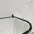 thumbnail image 5 of Naiture 54'' x 30'' D Shape Shower Curtain Rod with Ceiling or Wall Dual-Use Swivel Support, Shower Window Rod, Stainless Steel, Black Finish, 5 of 9
