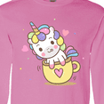 thumbnail image 4 of Inktastic Teacup Unicorn Long Sleeve T-Shirt, 4 of 5