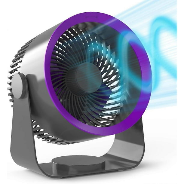 Air Circulator Fan, 6000 mAh Battery Vortex Fan with 70ft Powerful Airflow, Quiet Table Fan for Home, 9 Inch, 90 Adjustable Tilt, 3 Speeds Settings, P
