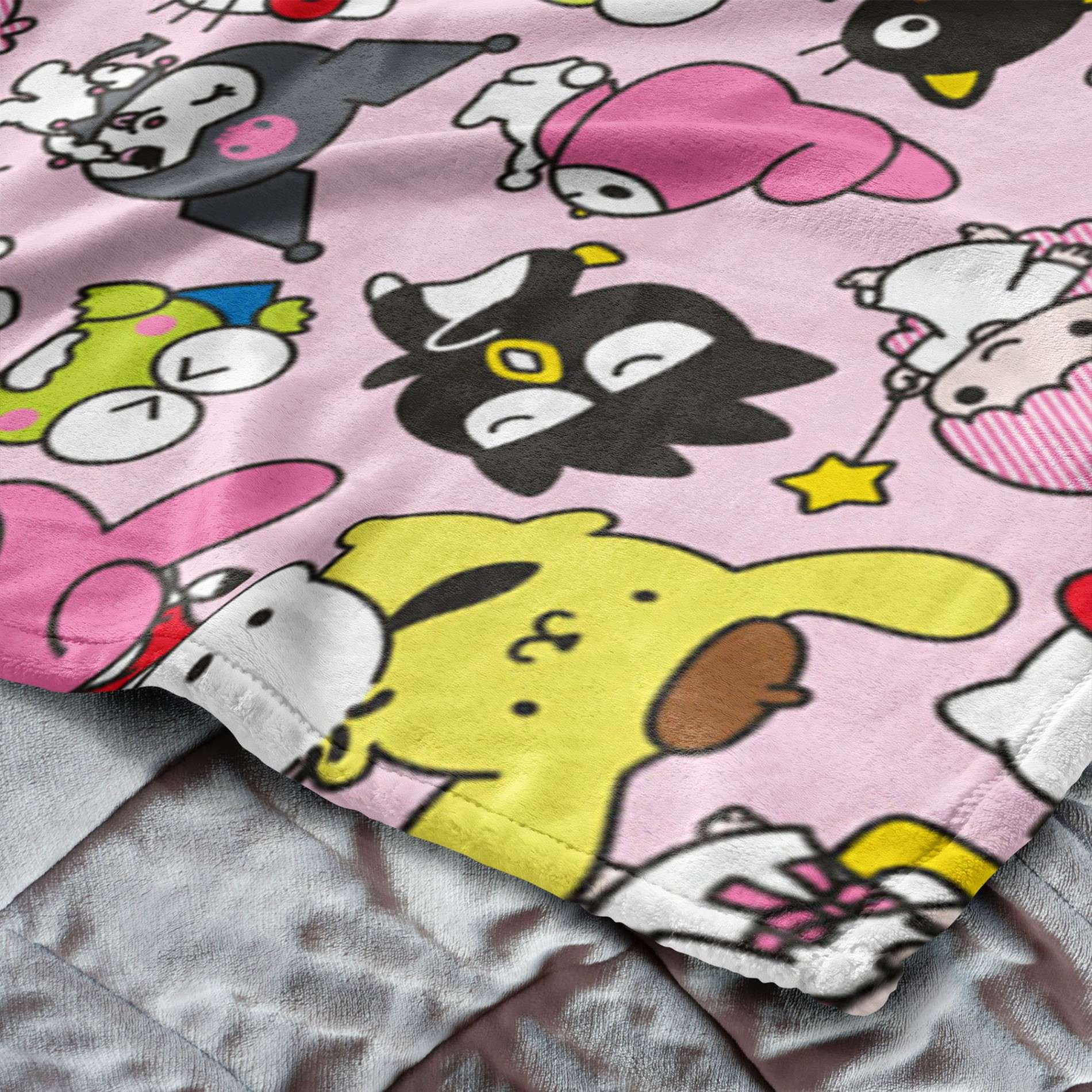 Sanrio Hello Kitty & Friends Rainbow Magic Kids Silk Touch Throw Blanket