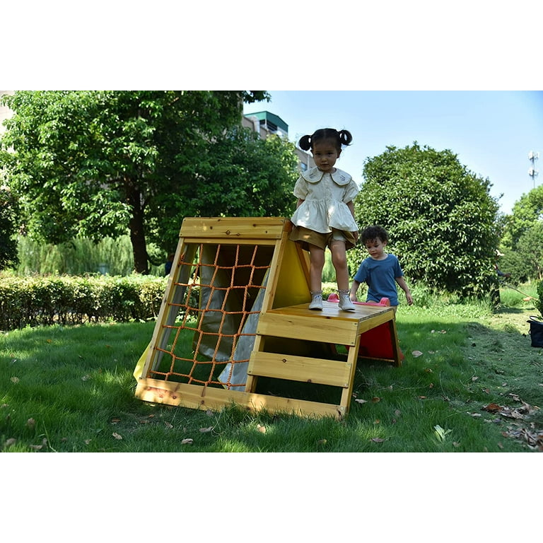 Avenlur Palm in Playground Set with Slide, Ladder, Tent, Rock