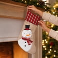 thumbnail image 6 of Feledorashia Christmas Burlap Stocking, Christmas Stocking Ornament, Christmas Accent for Christmas Tree Mantel Wreath Window Gift, Burlap Fabric with Mini Stocking Shape and Attached Hanging Loop, 6 of 7