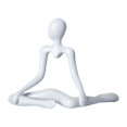 thumbnail image 4 of deevoka Thinker Statue Abstract Sculpture for Cabinet Dining Table Table Centerpiece White, 4 of 9