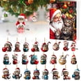 thumbnail image 3 of Caja ciega de cuenta atrás de Navidad, colgante acrílico de gato bonito, decoración de árbol de Navidad, mochila, colgante de coche, 3 of 4