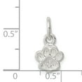 thumbnail image 2 of 925 Sterling Silver Polished and Textured Paw Print Pendant / Charm, 2 of 2