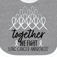 thumbnail image 4 of Inktastic Together, We Fight Lung Cancer Awareness Boys or Girls Baby Bib, 4 of 4
