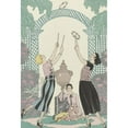 thumbnail image 2 of George Barbier 11x14 Gold Ornate Wood Frame and Double Matted Museum Art Print Titled - The Game of Graces (1921), 2 of 4