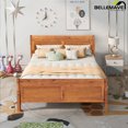 thumbnail image 2 of Full Size Bed Frame with Headboard and Footboard, Kids Platform Bed Frame Full Size, Modern Platform Bed Frame for Kids, Girls, Boys(Oak), 2 of 9