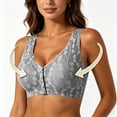 thumbnail image 5 of Front Button Closure Bras for Women,Wireless Lace Maternity Nursing,Wide Strap Seamless Comfort Support Pregnancy Sleep Bra, 5 of 6