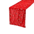 thumbnail image 2 of Honeplcked 13x71In Polyester Velvet Red Xmas Table Runner, Winter Seasonal Indoor Christmas Table Decorations, Embroidered Snowflake Table Runner for Xmas Party Home Holiday Kitchen Dining Room, 2 of 7
