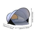 thumbnail image 2 of Beach Sun Shade Tent 51.18"x51.18"x41.34" Automatic Pop Up Shelter with UPF 50+ Protection Easy Fold Lightweight Portable Sun Canopy for Camping Hiking Beach Outings Family Activities, 2 of 6