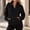 Black, variant on Fall Sweatshirts for Women Button Stand Collar Long Sleeve Pullover