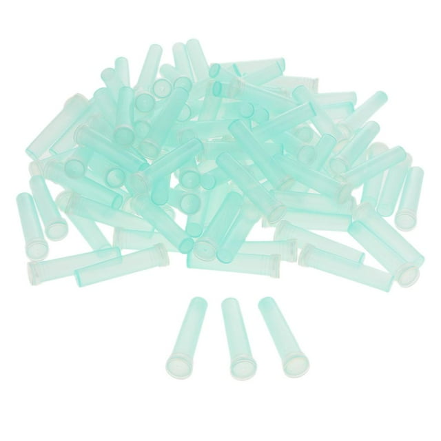 Tubos/botellas de agua para arreglos de frescura, con tapa, un solo orificio para el tallo Verde 7.2x1.8cm
