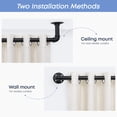 thumbnail image 5 of KoshiMe 1 Inch Black Wrap-Around Curtain Rod, 66"-120" Heavy Duty Industrial Curtain Rods for Windows, Mount Wall or Ceiling,Easy Install, 5 of 7