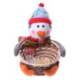 thumbnail image 1 of Organizador Cesta de bambú para dulces de Navidad, cesta de almacenamiento de regalo de bombones (L, pingüino, muñeco de nieve Tmvgtek Libre de BPA, 1 of 3