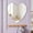 M, variant on Wall Mirror Heart Shaped Self-Adhesive Frameless, Decorative Hanging Acrylic Vanity Mirror for Bathroom Vanity Aesthetic Decor 11.81x11.81in