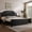 Black, variant on Harper & Bright Designs Wood Platform Bed Mid Century Queen Size with Headboard, Queen Elegant Retro Platform Bed Cslasic with Slat Support for Bedroom, Oak