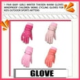 thumbnail image 3 of relayinert 1 Paire de Gants de Ski d'Hiver Froid pour Fille Gants de Sport Portables Mitaines Coupe-Vent Épaisses Rouges, 3 of 7