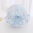 thumbnail image 4 of YSNOOWE Girls Bucket Hat Sky Blue Round Brim Lace For Outdoor Activities 1Pcs, 4 of 5