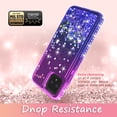 thumbnail image 5 of Google Pixel 4 XL Case, Kaesar Rhinestone Quicksand Flowing Liquid Floating Ultra Thin Shock Absorption Clear TPU Case for Google Pixel 4 XL (Blue/Purple), 5 of 5