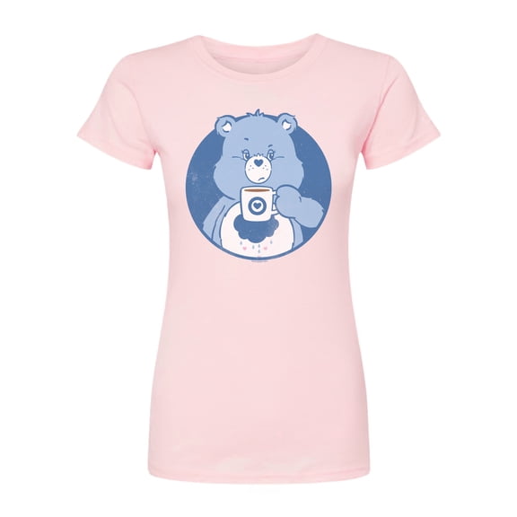 Care Bears - Grumpy Bear Coffee - Juniors Fitted Graphic T-Shirt