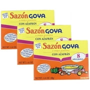 Goya Sazon Con Azafran - Latin Seasoning with Saffron 1.41 oz 3 Pack