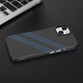 thumbnail image 5 of Étui Compatible avec iPhone 14 Max - Design Mince Absorbant les Chocs avec Finition Mate Premium Protection contre les Chutes - Fibre de Carbone Noir Bleu, 5 of 5
