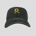 thumbnail image 2 of Women's Baseball Cap with Sunflower Embroidery- Black, 2 of 7