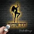 thumbnail image 2 of Handmadetneonsign Custom Pole Dancer Metal Wall Art LED Lights - Personalized Girl Pole Dancing Name, 2 of 5