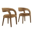 thumbnail image 2 of Modway Pinnacle Performance Velvet Dining Chair Set of Two in Brown, 2 of 10